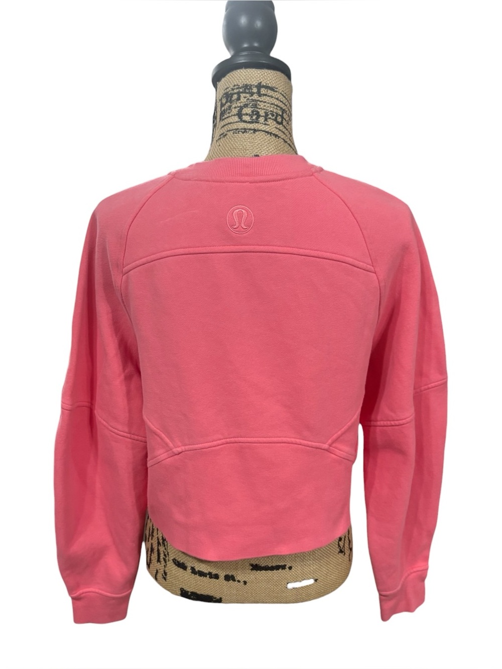 Lululemon Scuba Oversized Pullover Wordmark Sakura Pink Size XS/S - Picture 3 of 7